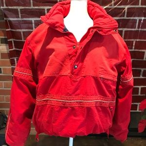 Vintage Sportstop Red 3/4 Zip Goose Down XL Ski Parka Jacket ❤️❤️❤️❤️❤️